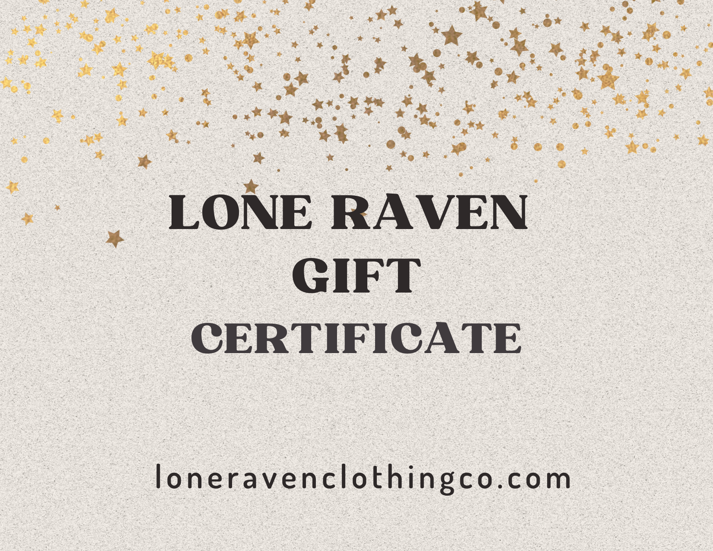 Lone Raven gift card