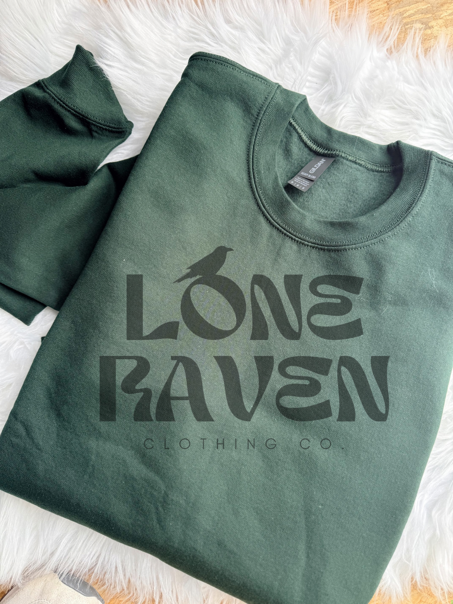 Forest green Gildan sweatshirt