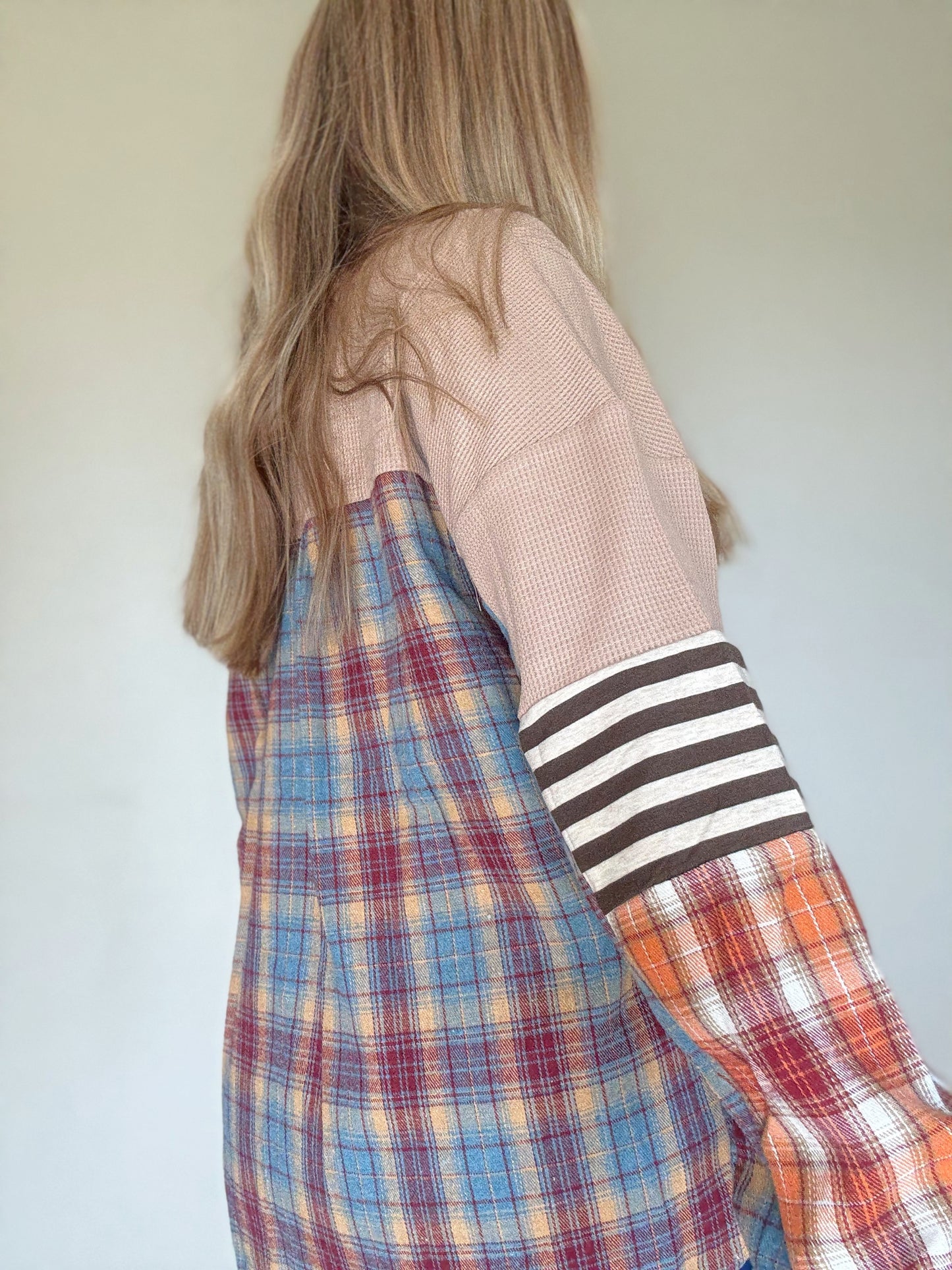 Patchwork Henley top