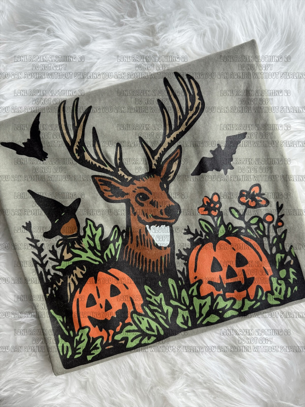 Pumpkin deer scene
