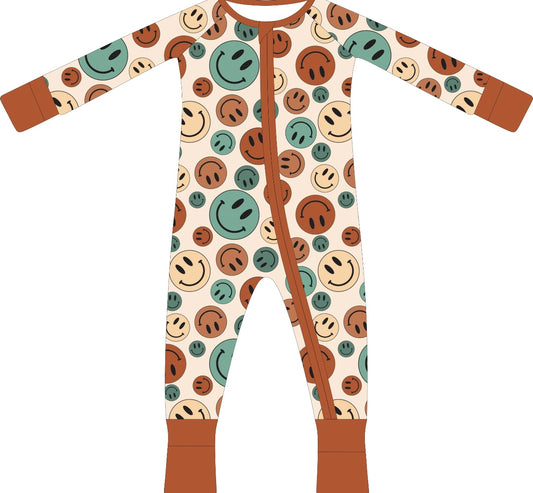 Bamboo zipper onesie PREORDER - ships 02/25