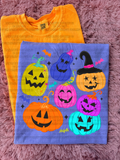 Colorful pumpkin collage