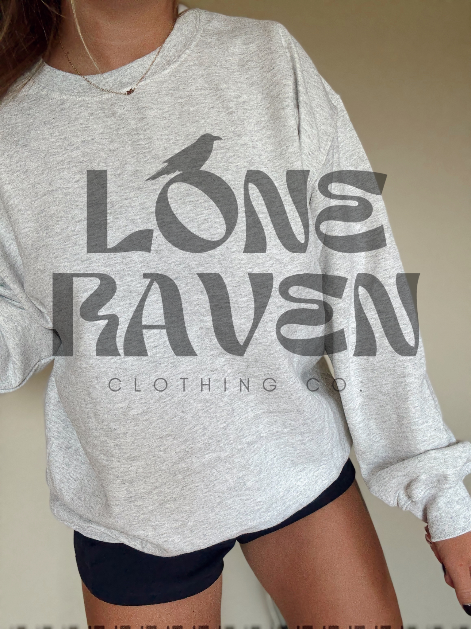 Ash gray Gildan sweatshirt