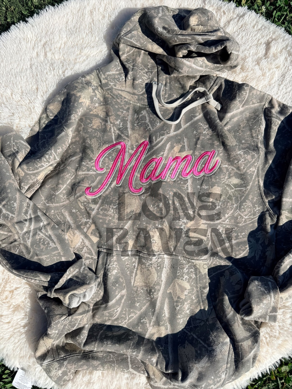 Camo embroidered hoodie