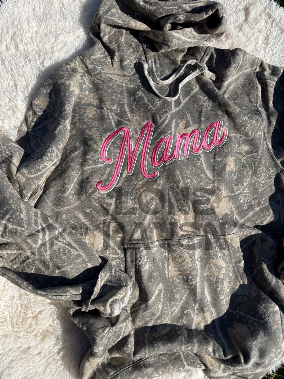 Camo embroidered hoodie