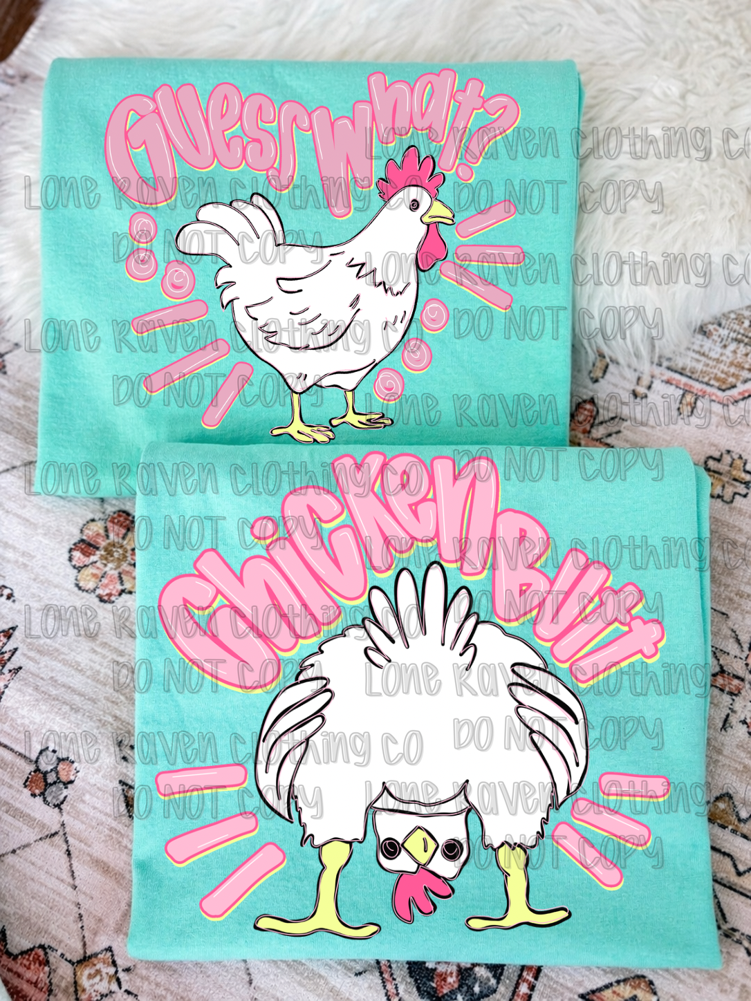 Guess what chicken butt front + back