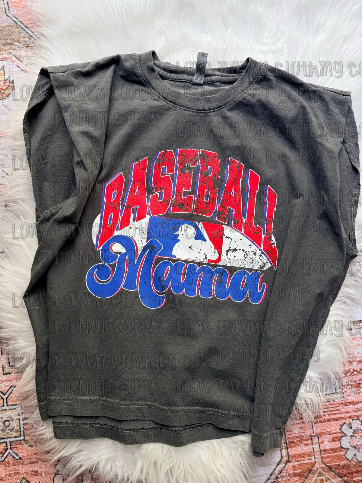 Baseball mama muscle tank