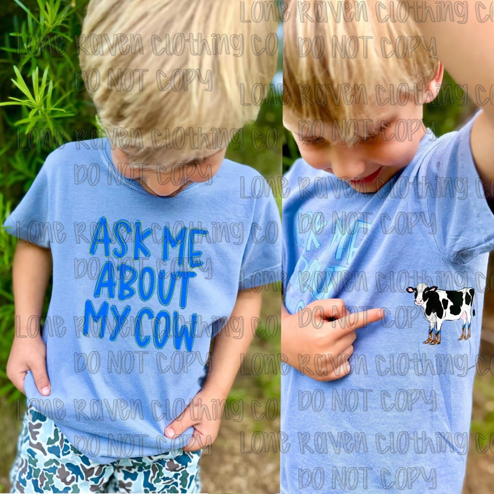 Ask me about my cow! (Boy & girl option)