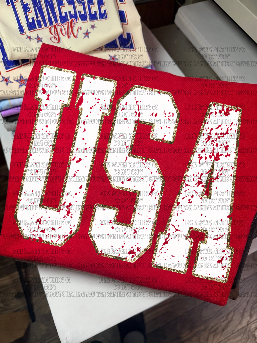 USA white distressed