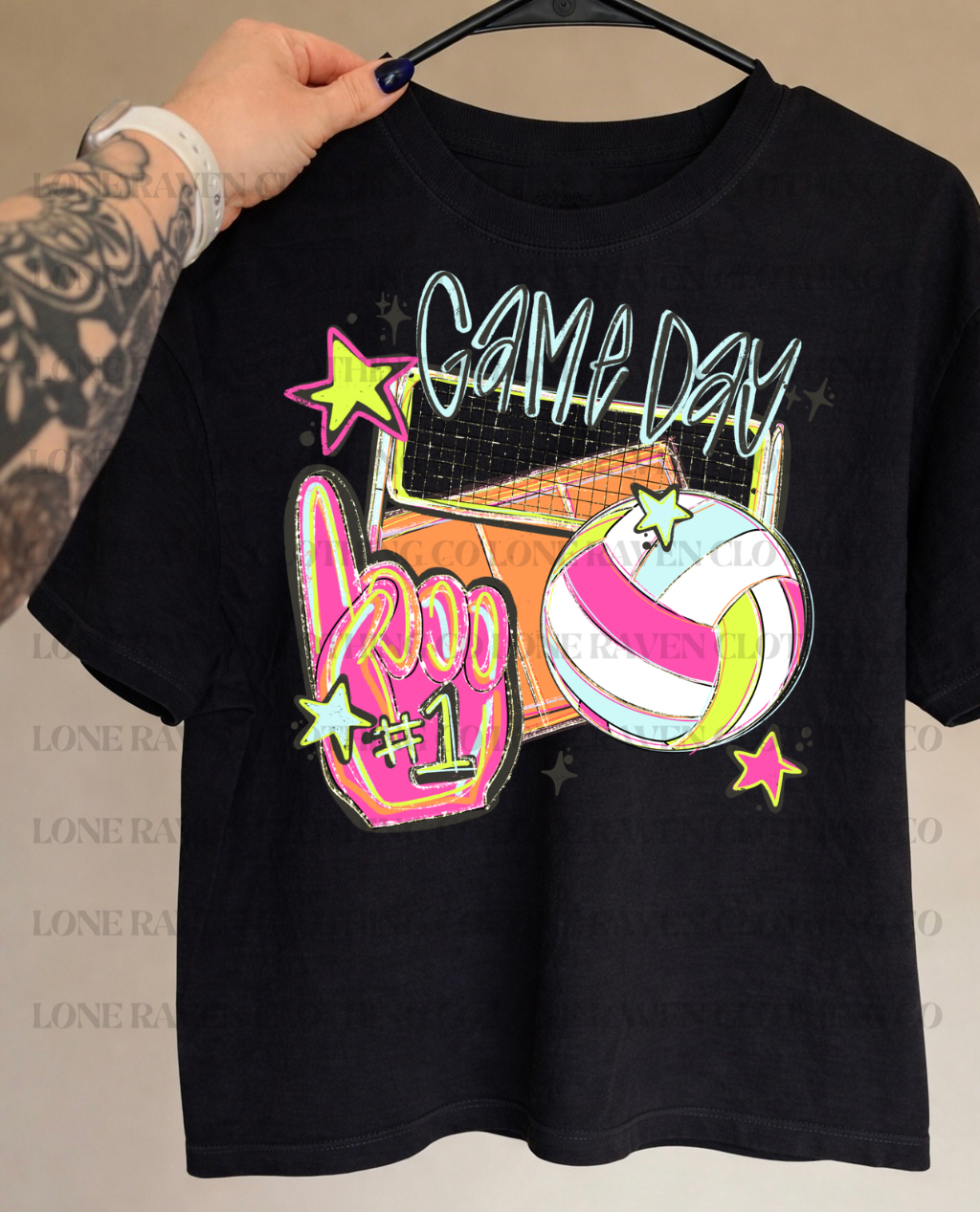 Foam finger neon game day